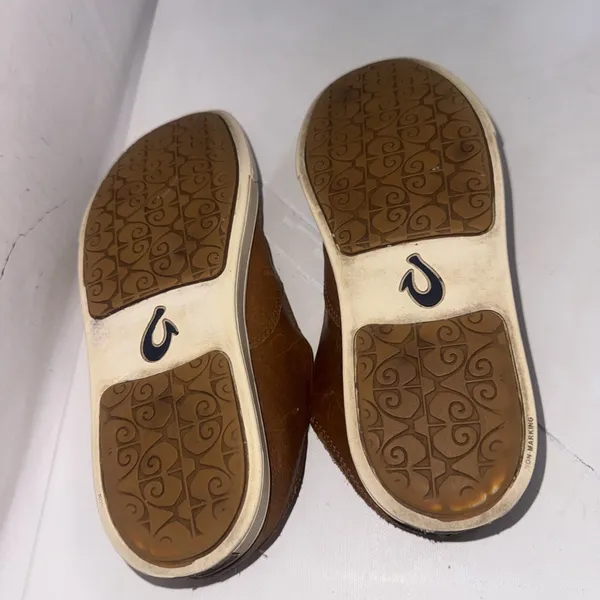 Olukai Leather Pehuea Slip On Sneaker Gorpcore Boho Convertible Shoes Brown Sz 8 - Image 5