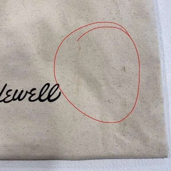 Madewell Canvas Tote Bag Cream Logo Reusable Shopping Bag - Image 8