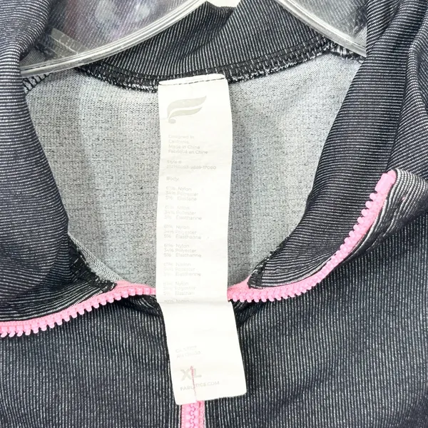 Fabletics XL Seamless Jacket Tory Cropped Gray Pink Full Zip‎ Athletic 1685 - Image 9