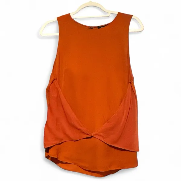 Theory Sleeveless Burnt Orange Sienna Tank Blouse Top M - Image 2