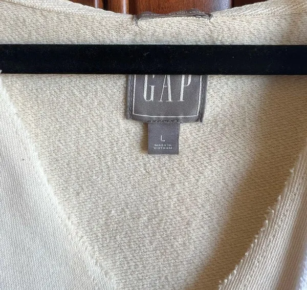 Beige/brown tye dye cropped hooded pullover Size L - Image 5