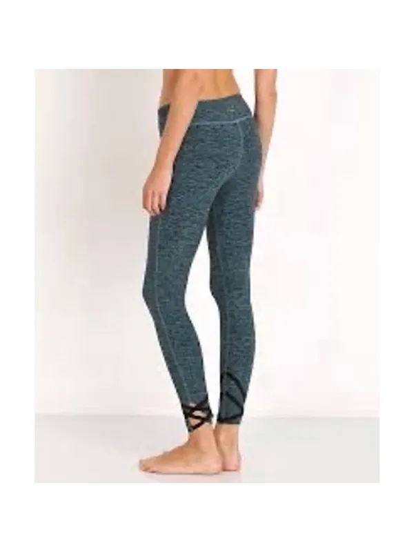 Beyond Yoga Spacedye Strappy Ballet Legging Size M Black/Arctic Teal - Image 2