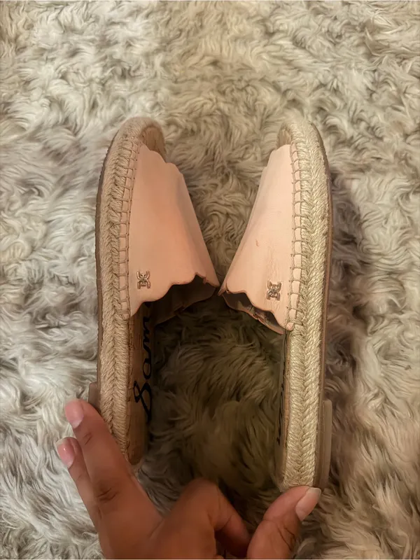 Sam Edelman Blush Scalloped Cork Slide Sandals - Image 3