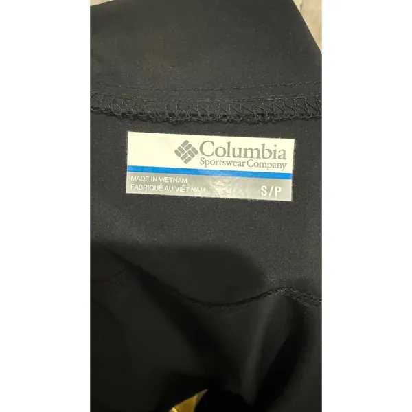 Columbia PFG Jacket‎ Womens Petite Small Black Open Front Wrap Tie Waist 3/4 - Image 3