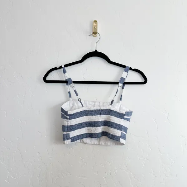 Abercrombie & Fitch | Vintage Y2K 100% Cotton Striped Cropped Tank Top‎ - Image 2