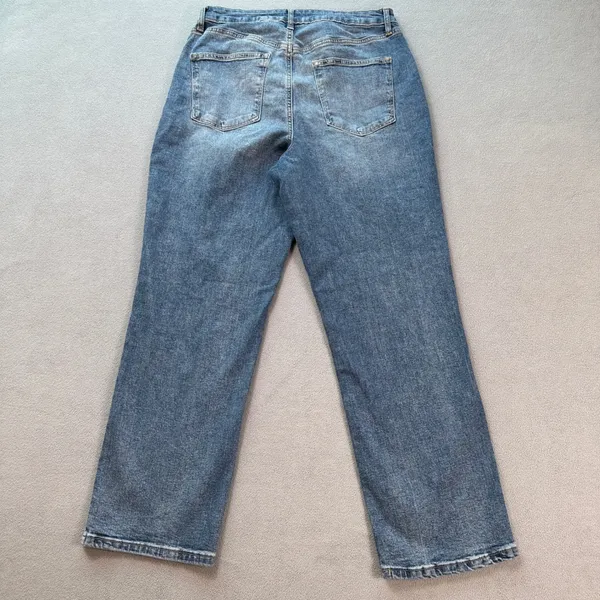 Sonoma Jeans 4R Blue Womens High Rise Straight Leg Medium Wash Faded Denim NWOT - Image 2