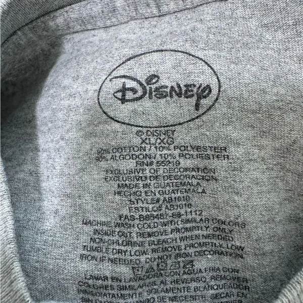 Disney World Florida Mickey Mouse Gray Embroidered T-shirt Unisex XL Sketch - Image 5