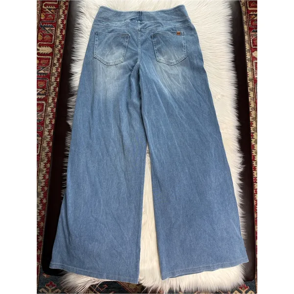 Halara Flex Blue High Waisted Baggy Wide Leg Jeans NWT L Reg - Image 6