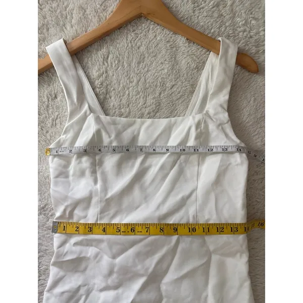 Lulus Blissfully Beaming White Sleeveless Bow Mini Dress Size medium Bridal Sexy - Image 7
