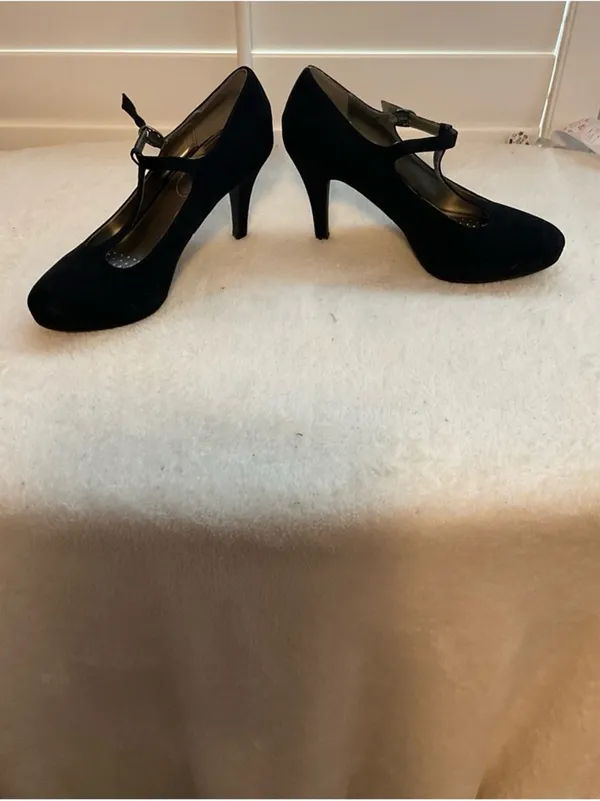 Worthington Black Mary Jane Heels with Ankle Strap - Image 2