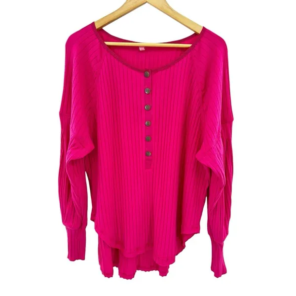 Free People FP Movement Bella Layer Top Magenta size small‎ - Image 5