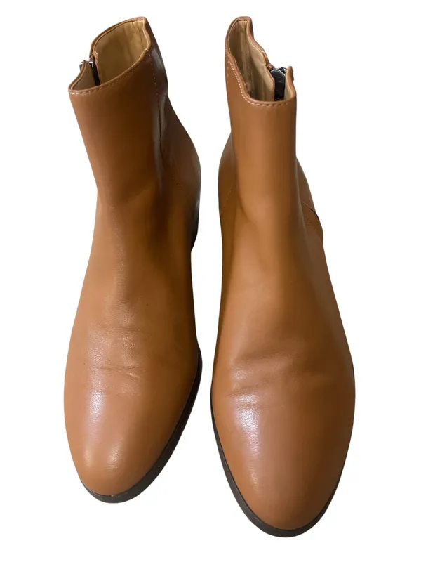 J. Crew Tan Leather Block Heel Ankle Boots - Image 2
