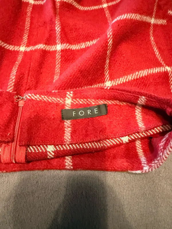 Red plaid mini skirt Size M - Image 3