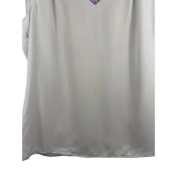 Jami’s Collectibles Boutique Gray/tan Sleeveless V-neck Dressy Top Size 10 NWT - Image 5