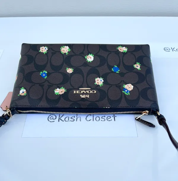 Coach Zip Top Crossbody With Mini Rose Print - Image 5