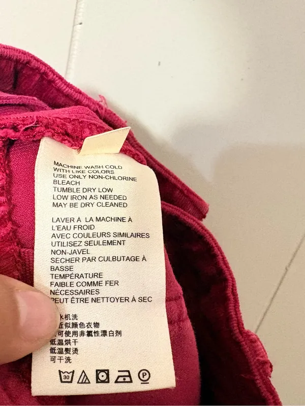Pilcro and the Letterpress Anthropologie High Rise Skinny Corduroy Pants Magenta Size 26 - Image 10