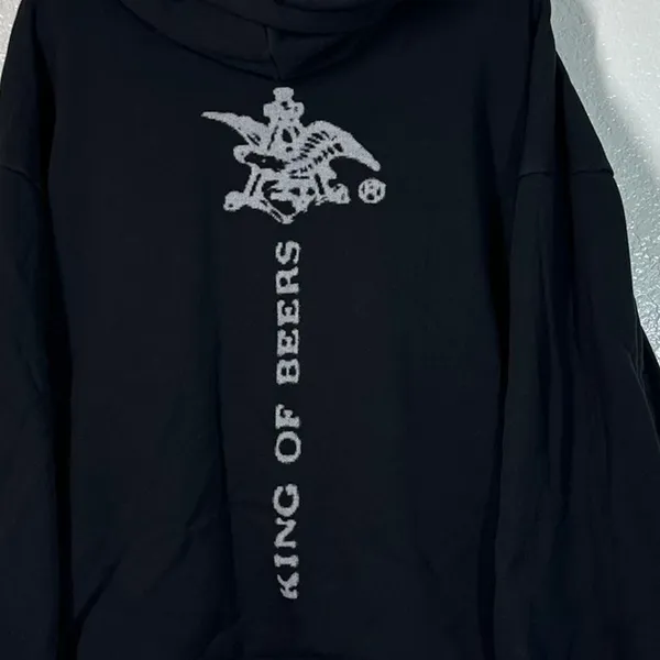 M Budweiser by PacSun King Hoodie Sweatshirt Black King of beers - Image 5