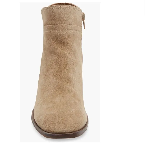 Lucky Brand Lilka Suede Bootie, Block Heel Size 7, Dune‎ Light Brown, NWT - Image 4
