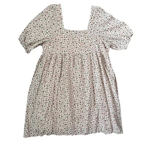 Rylee & Cru Neutrals Superbloom Greta Linen-Blend Babydoll Dress Size Large‎ - Image 8
