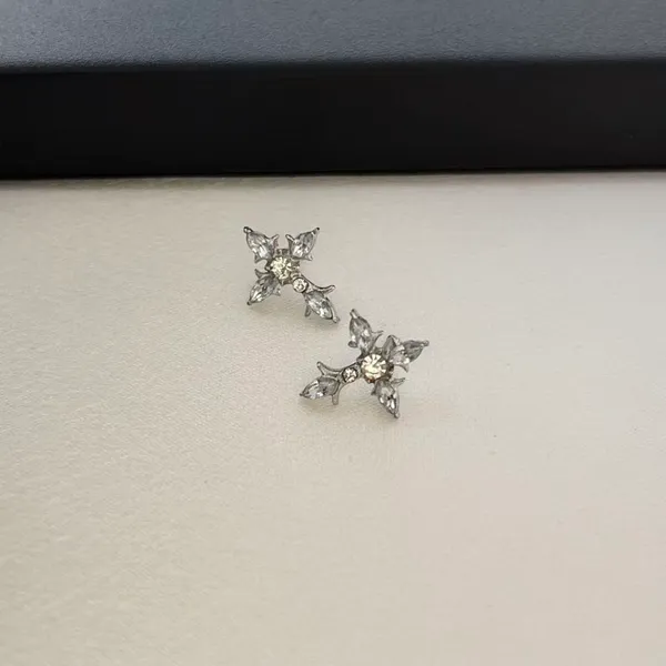 CZ Cross Stud Earrings for Men Women Streetwear Punk Hip Hop Unisex Style - Image 2
