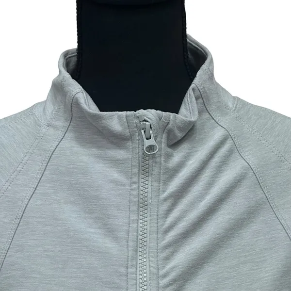 Yogalicious Lux Jacket Women's Size XL Lightweight Full‎ Zip Light Grey Workout - Image 2