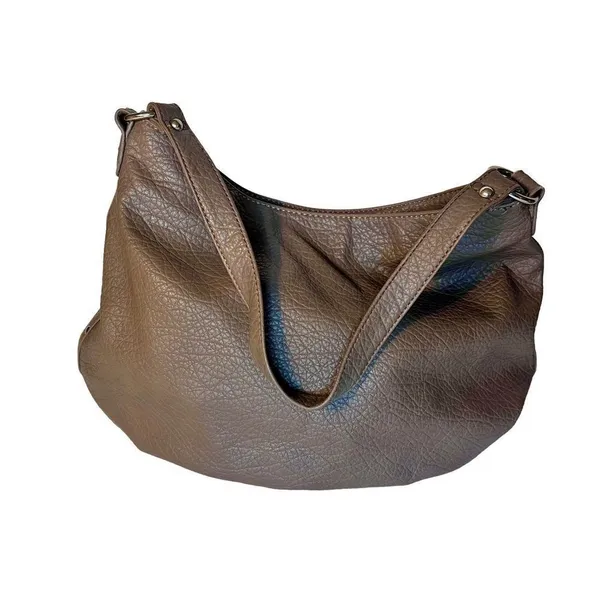 Nine West Large Gray Faux Pebble Leather Shoulder Bag - Image 2
