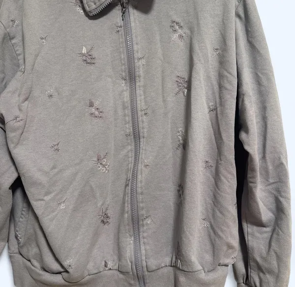 Vintage Purple Zip up with shoulder pads - Image 2