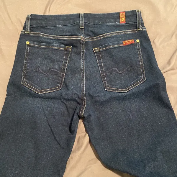 7 For All Mankind Kimmie Bootcut Darkwash Jeans - Image 4