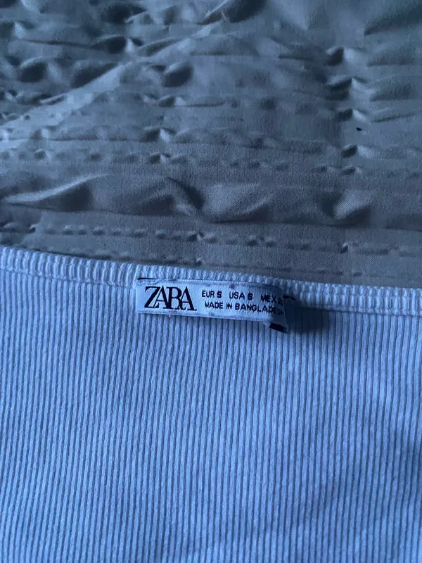 Zara White Sweetheart Neckline Top - Image 2