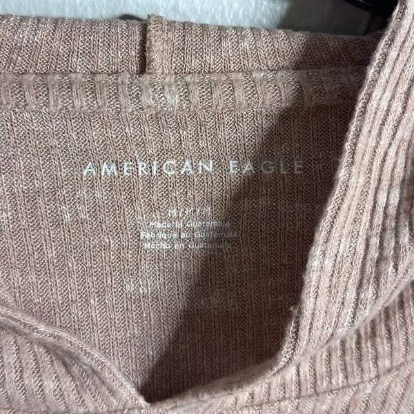 American Eagle Women Beige Hoodie Sweater Pullover Top Size Medium.‎ - Image 4