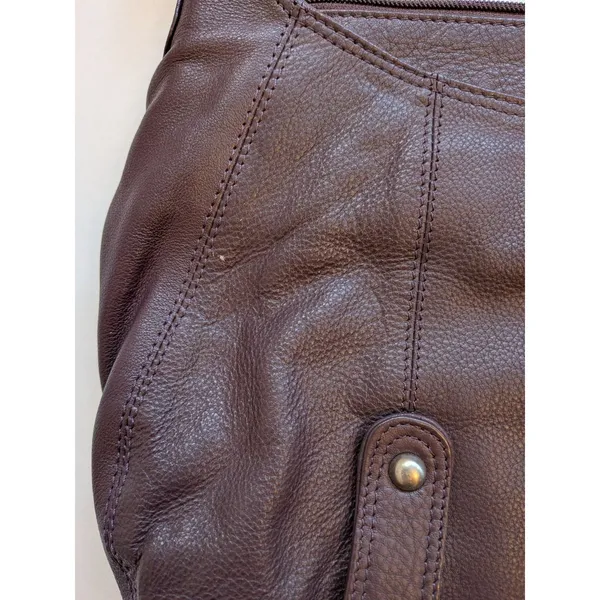 EUC Great American Leather Works Burgundy Shoulder Handbag Bag Purse Capsule - Image 5