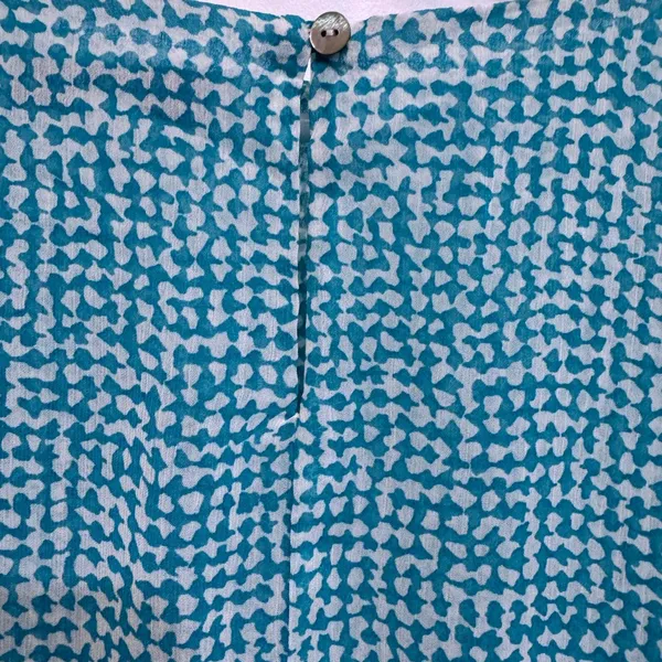 Fever Aqua and White Double Layer Sharkbite Sleeveless Tunic Top Plus Size XXL - Image 7