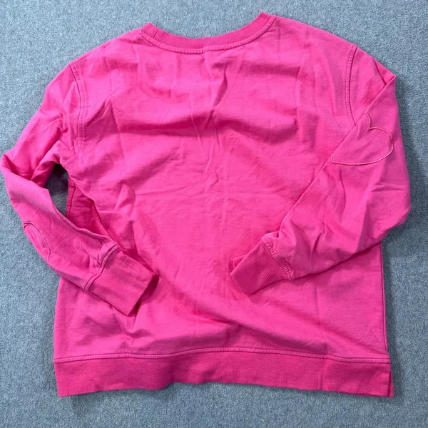 Jane & Delancey Embroidered Heart Crewneck Sweatshirt Pullover Womens Small Pink - Image 10