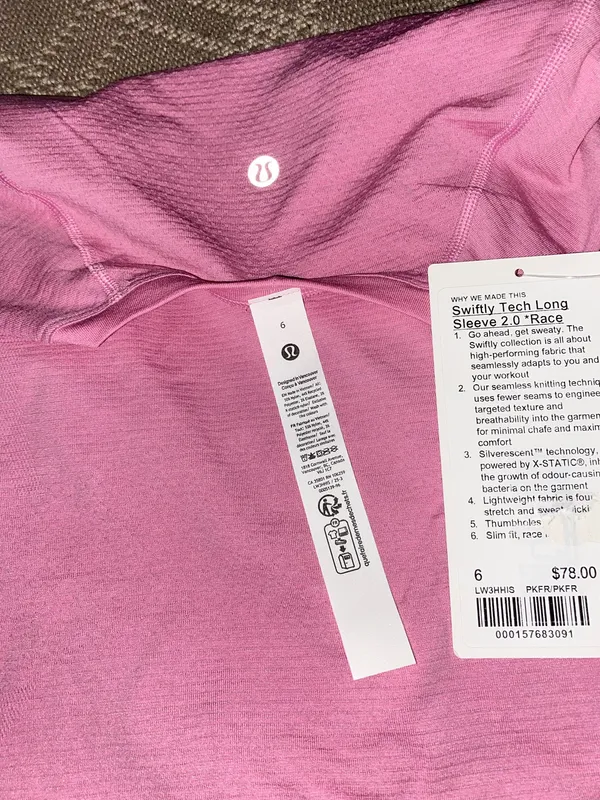 Lululemon Race Length Swiftly Tech Long Sleeve - Image 2