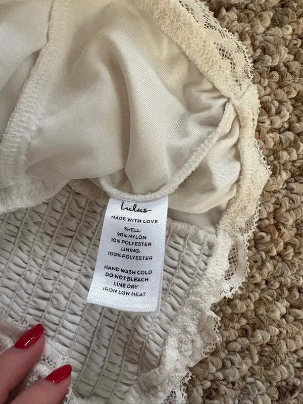 Lulus Top Crop White Lace - Image 4