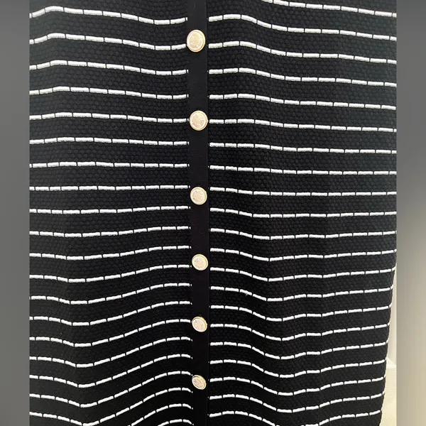 Commense Striped Metal Button Long Sweater Dress Medium Sold Out online - Image 13