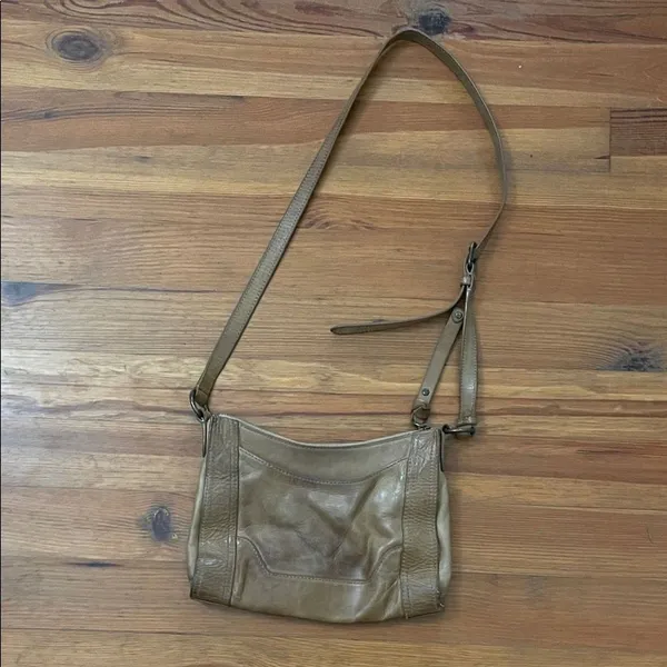 Frye Cognac Brown Melissa Crossbody Leather Shoulder Bag Purse Boho Western - Image 7