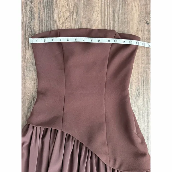NEW Babyboo Maliyah Maxi Dress in Plum Brown Size Small - Image 12
