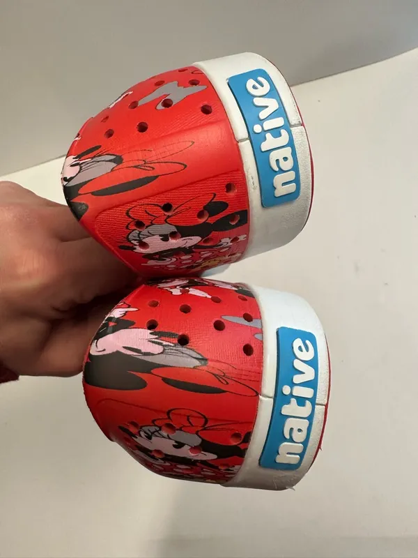 2021 Disney Parks X Native Minnie Mouse Red Slip On Slides Shoes Jefferson Sz 10 - Image 6