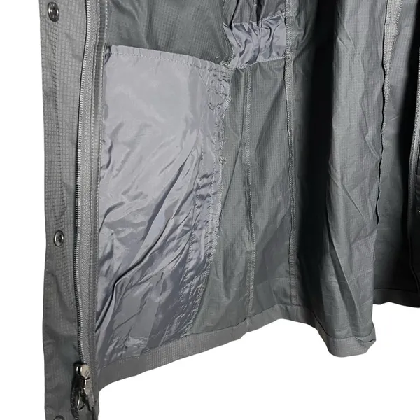 Columbia Pardon My Trench Gray Belted Hooded Windbreaker Rain Jacket Size S - Image 5