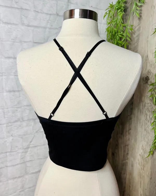 Lace Crop Top Black - Image 5