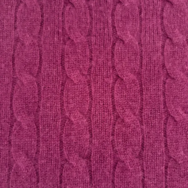 Lord & Taylor Cashmere Sweater Womens Large Purple Cable Knit Crew Neck Pullover - Image 3