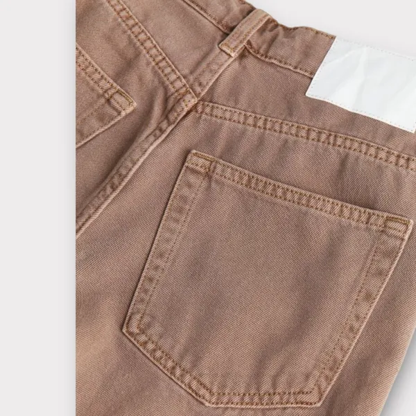Brown Divided Wide High Jeans - Image 5