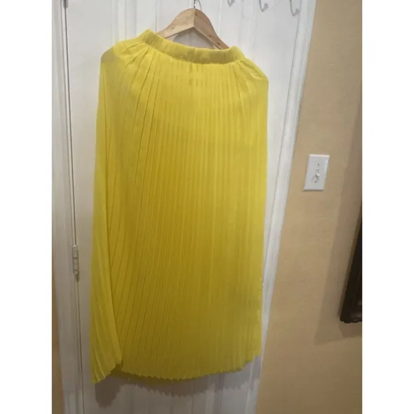 Papaya Pleated Skirt Size M Made In USA - Image 5