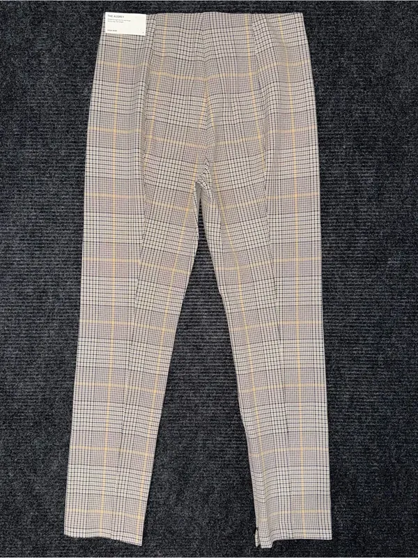 Ann Taylor Audrey Pant High Rise Trouser Dress Pants Glen Plaid Zip Ankle NWT 8 - Image 2