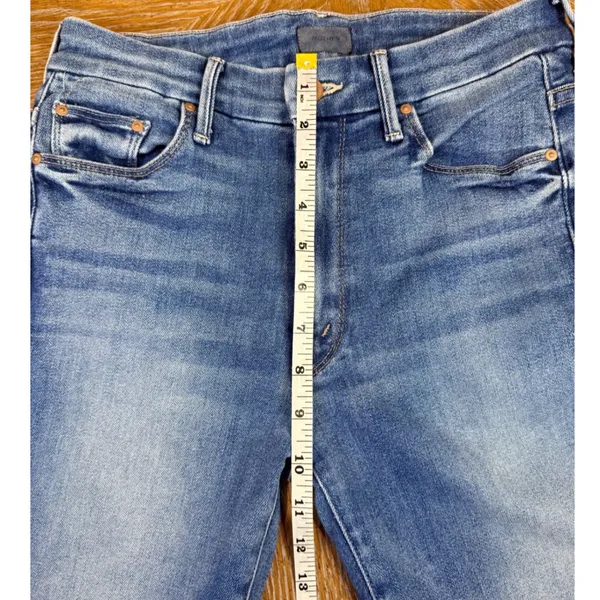 Mother High Waisted Looker Ankle Jeans Hop On Hop‎ Off Size 28 - Image 8