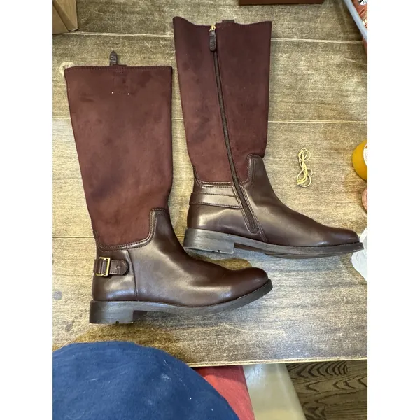 Franco Sarto Women's L-Merina Riding Boots Size 9.5 Burgundy Brown - Image 3