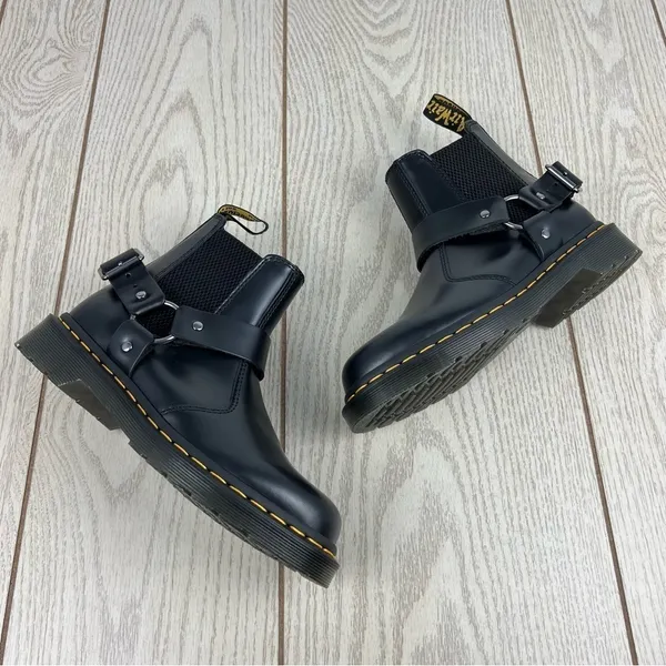 Dr. Marten's Wincox Smooth Leather Buckle Boots EU 37/L 6/M 5 Black $180 - Image 7