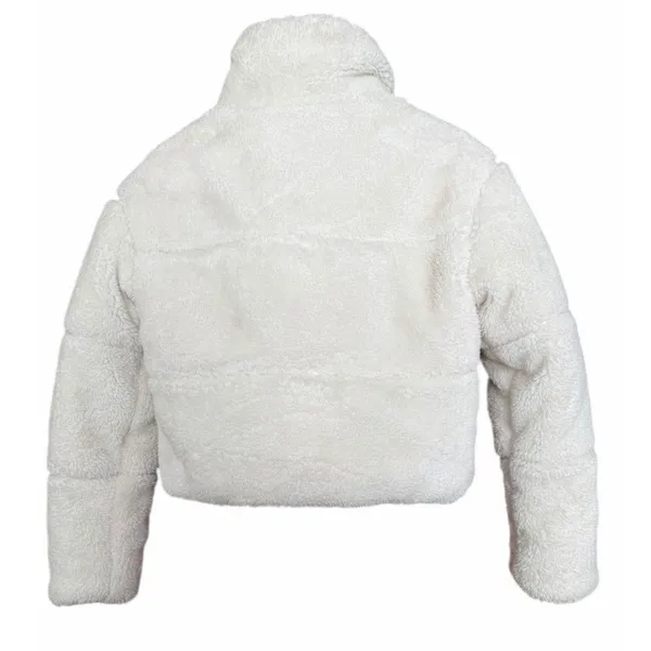 Alo Yoga Sherpa Snow Angel Puffer Jacket White/Ivory Women's Size‎ Small - Image 2