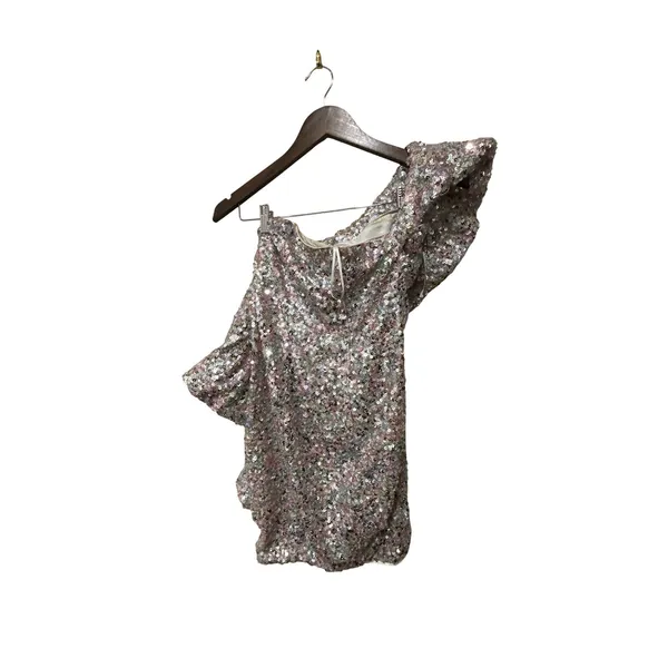 JIJIL‎ Sequin Dress Size Small Silver - Image 7